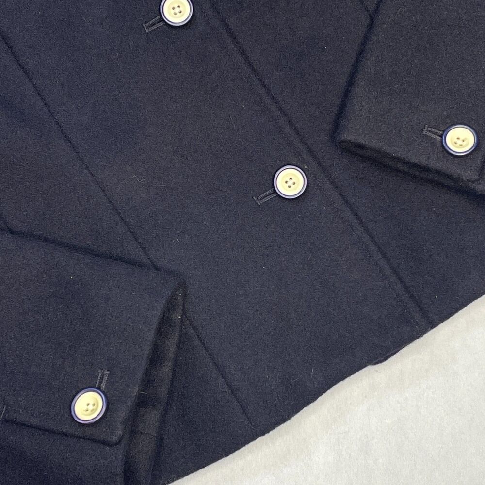 ~ Vintage RARE Armani Jeans Med Wool Military Jacket HTF Women's Button Up Lined - Picture 6 of 14